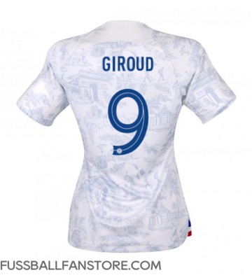 Frankreich Olivier Giroud #9 Replik Auswärtstrikot Damen WM 2022 Kurzarm